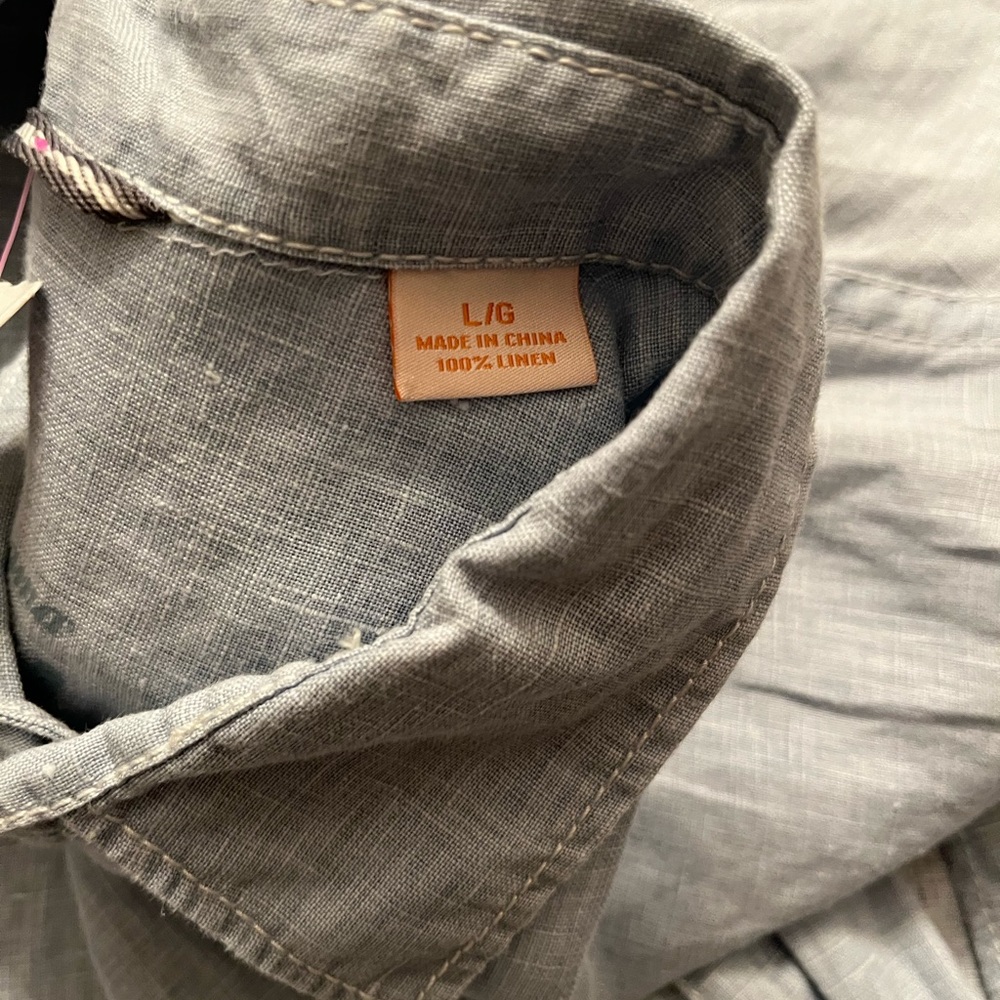 Tommy Bahama long sleeve linen denim style shirt NWT ⛱️☀️👔 - Picture 5 of 7